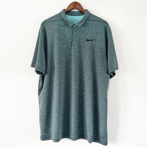 New Nike Aeroreact Golf Polo Shirt Button Neck Size XXL MENS Short